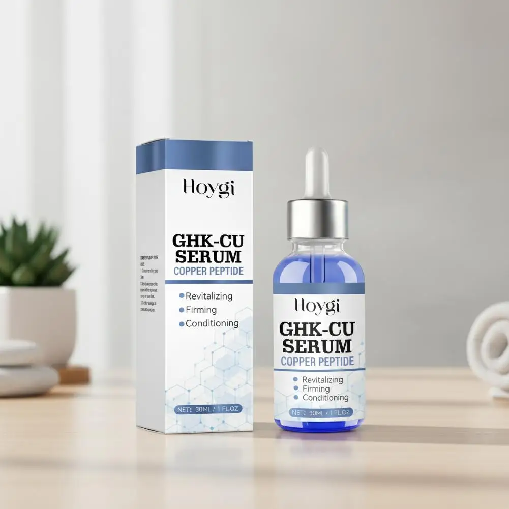 Copper Peptide Face Serum Anti Aging Firming Lifting Essence Fade Fine Lines Moisturizing Hyaluronic Acid Care