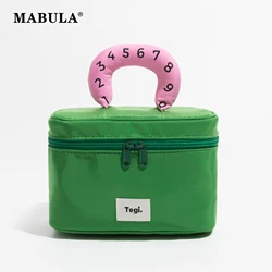 MABULA-Bolsa de cosméticos de viaje para mujer, estuche de maquillaje de gran capacidad, organizador, monedero de almacenamiento, bolso de aseo portátil