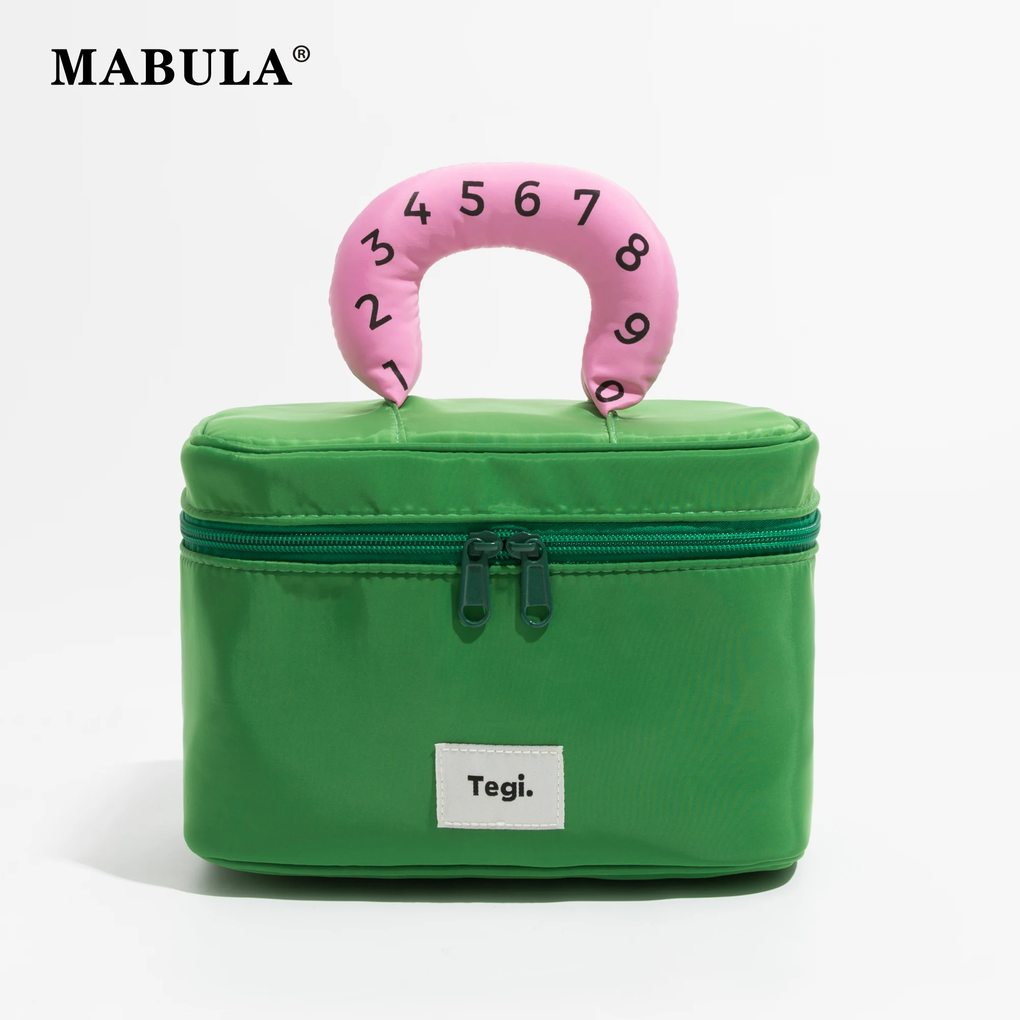 MABULA Fashion Travel Cosmetic Bag Large Capacity Women Makeup Case Organizer Storage Purse Portable Toiletry Handbag