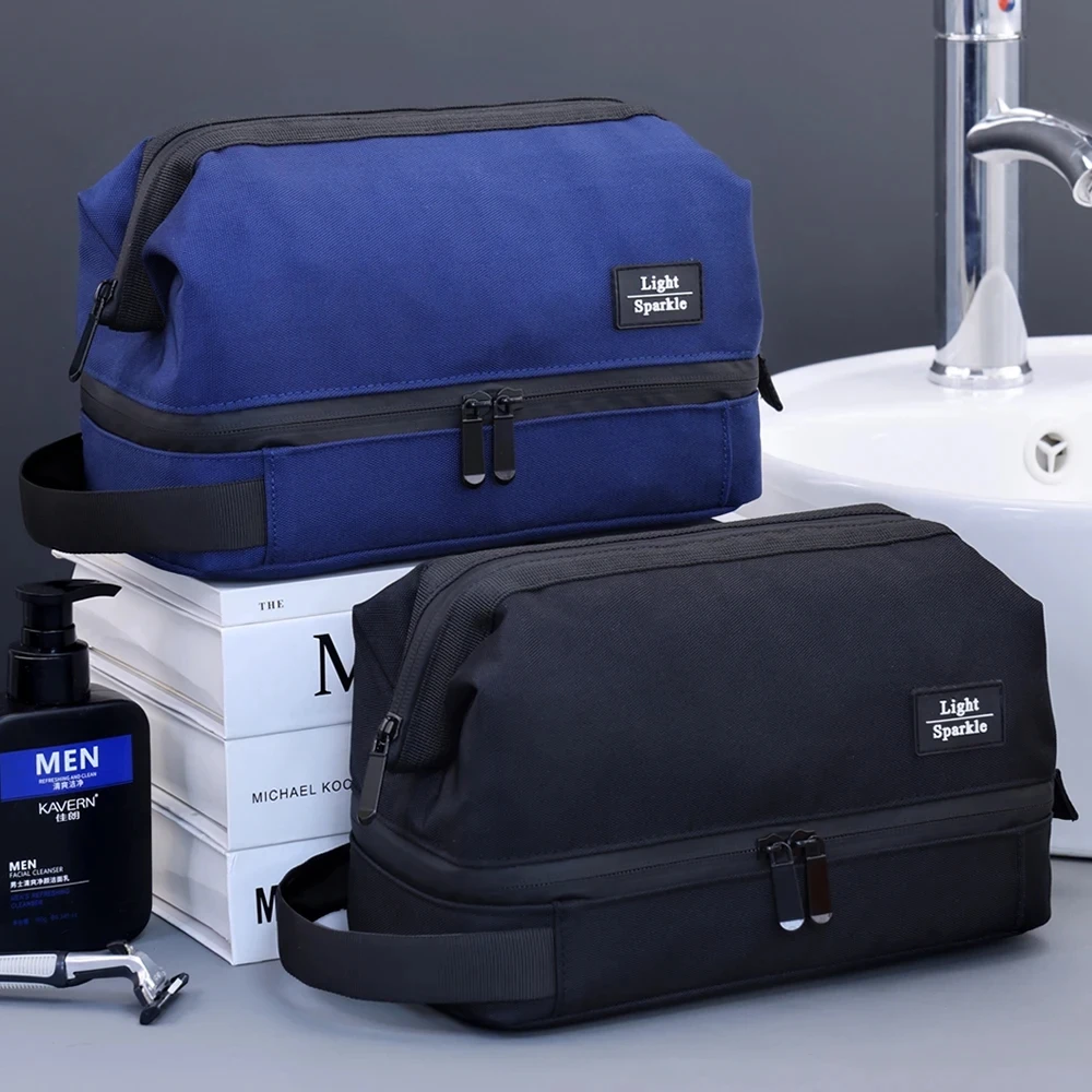 Multi functional double-layer wash and storage bag, high-end cosmetics wash and care storage bag