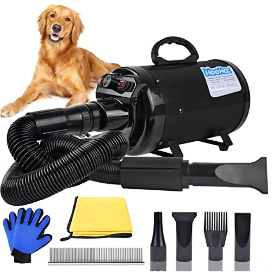 Dog Dryer 4.5HP All-in-one Pet Grooming Dryer with Adjustable Speed and Temperature Control Dog Blow Dryer Dog Hair Dryer with