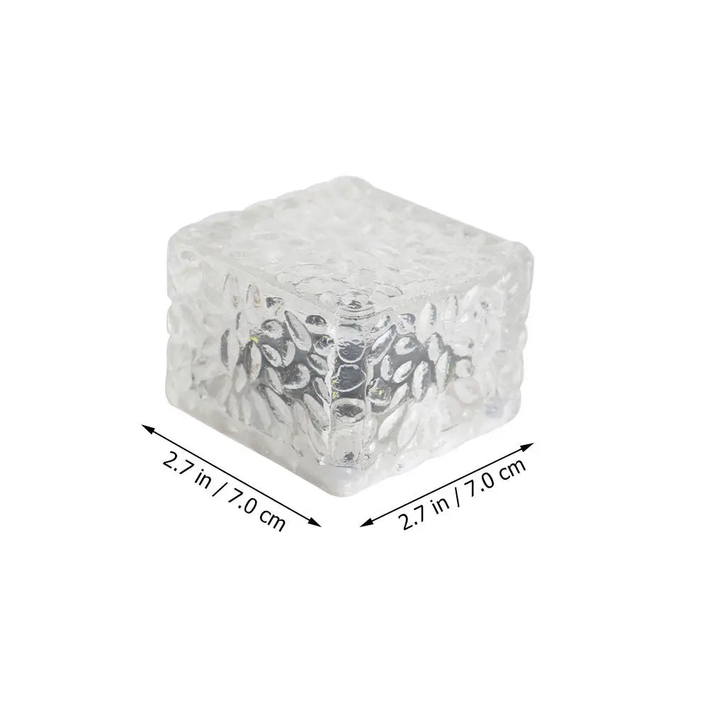 1Pcs Solar Floor Lamp Premium Plastic Square Glass Design Energy Saving Auto on Decorative Brick Light Yard Light