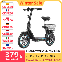 HONEYWHALE M5 Elite Electric Scooter 14 inch Pneumatic Tire 500W Motor EScooter 48V 13Ah Battery 40~45km Range 40 km/h Max Speed