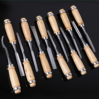 12pcs Wood Carving Tools Kit High Impact Handle Chisel Sets for   Gift