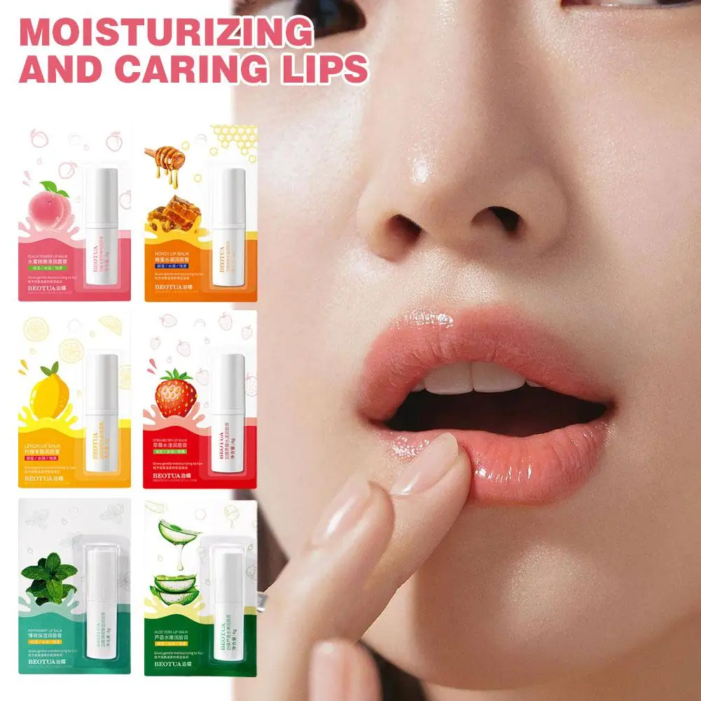 1pcs Fruit Lip Balm Long Lasting Moisturizing Nourishes Lip Lipstick Anti-drying Care Line Lips Lip Hydration Aging Anti Re K6r0