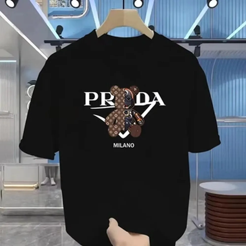 pure cotton men's luxurious brand letter print T-shirt, short-sleeved T-shirt, high-quality Men and women clothing, streetwear