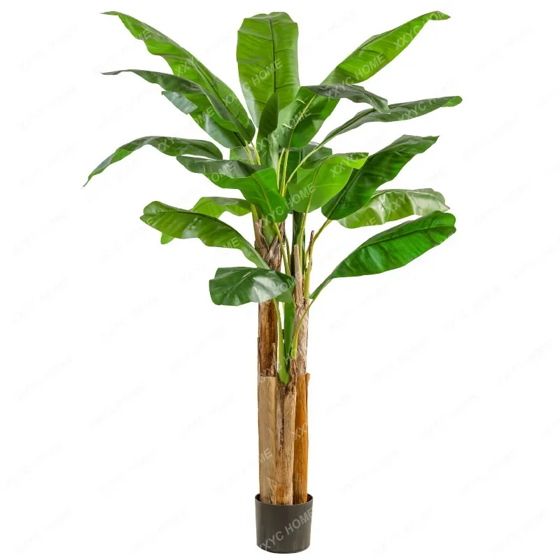 Simulation Green Plant Large Floor Banana Tree Potted Indoor Outdoor Decoration Decoration Simulated Plants Banana Tree Bonsai