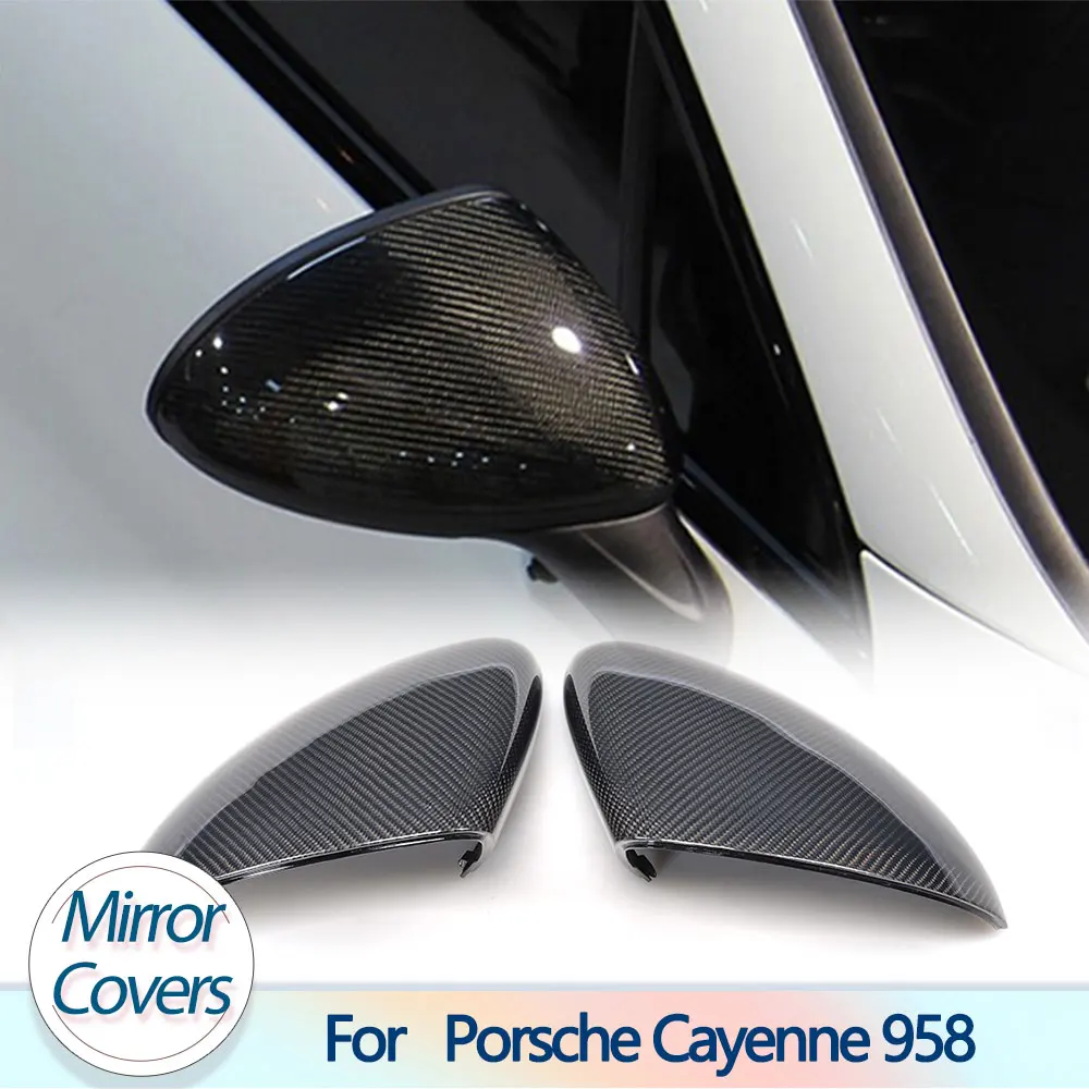

Car Side Mirror Covers for Porsche Cayenne 958 2011 2012 2013 2014 Carbon Fiber Rearview Mirror Covers Caps Shell Case Replace
