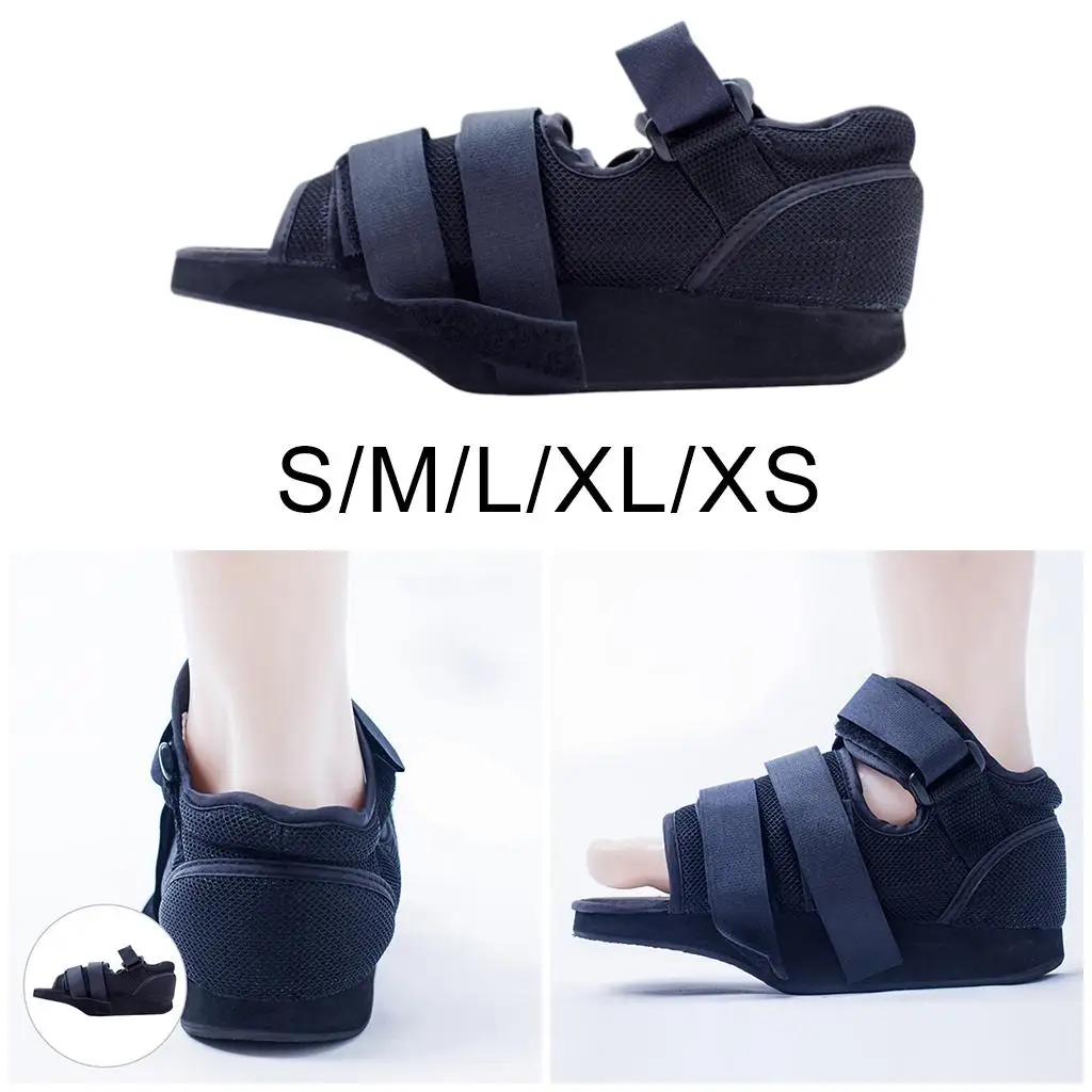 Plaster Shoes Fixed Removed Black for Postoperative Teens Women，Forefoot Pressure Relief Shoes Walking Boot Front