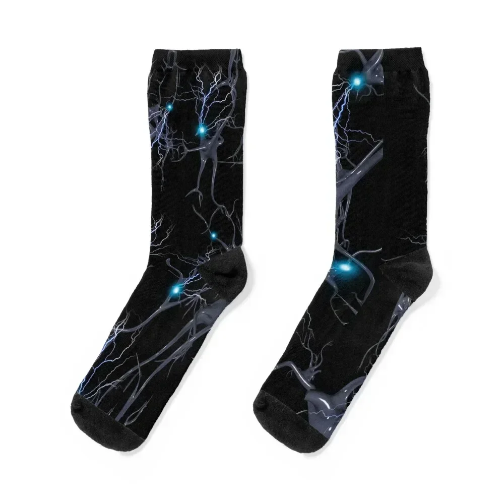 

Brain cells. Neurons Socks winter Antiskid soccer golf floor Socks Woman Men's new year crazy winter thermal Socks Ladies Men's
