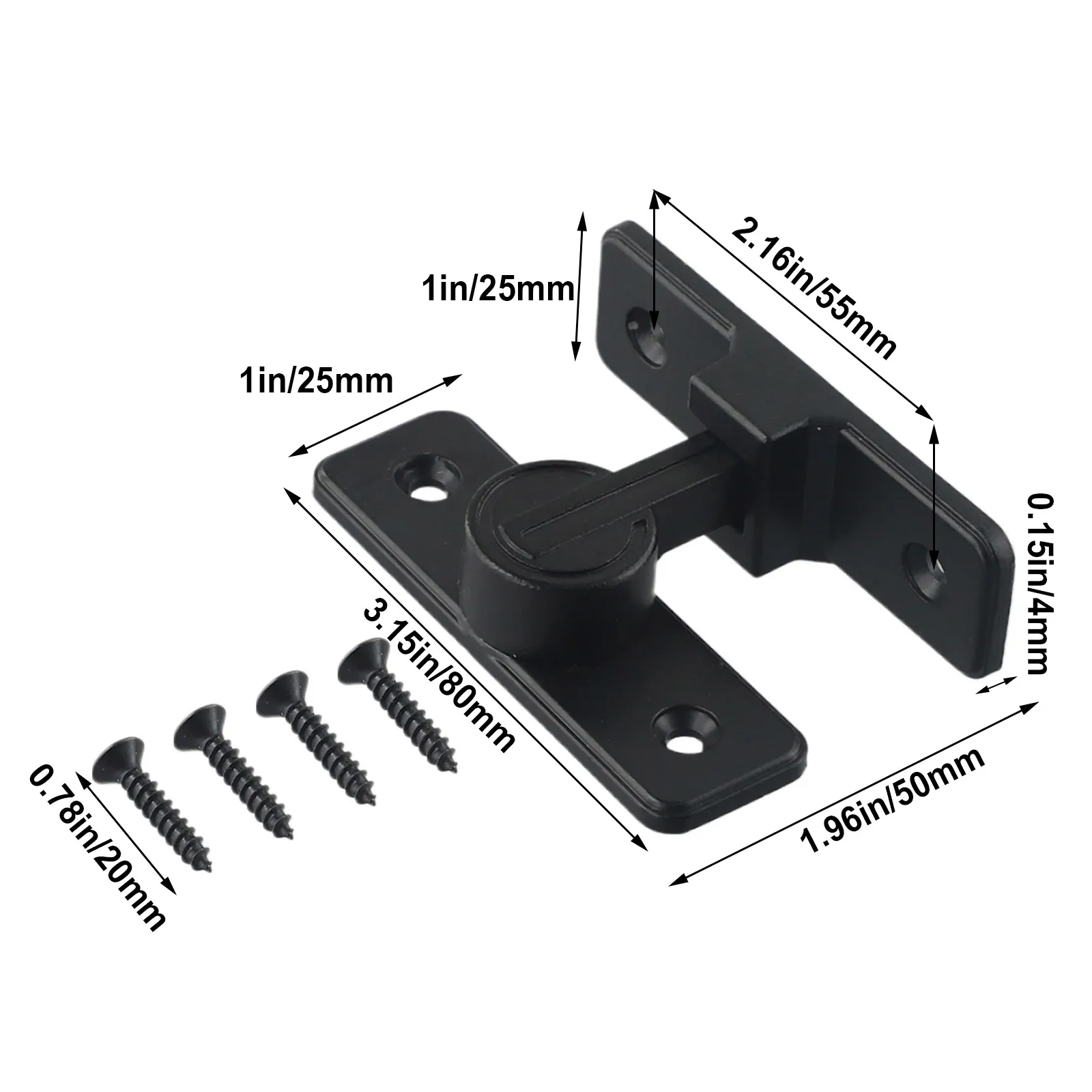 

Barn Door Lock Gate Latch Adapter Fitting Heavy Duty Part Replacement Sliding 90 Degree Accessory High Quality