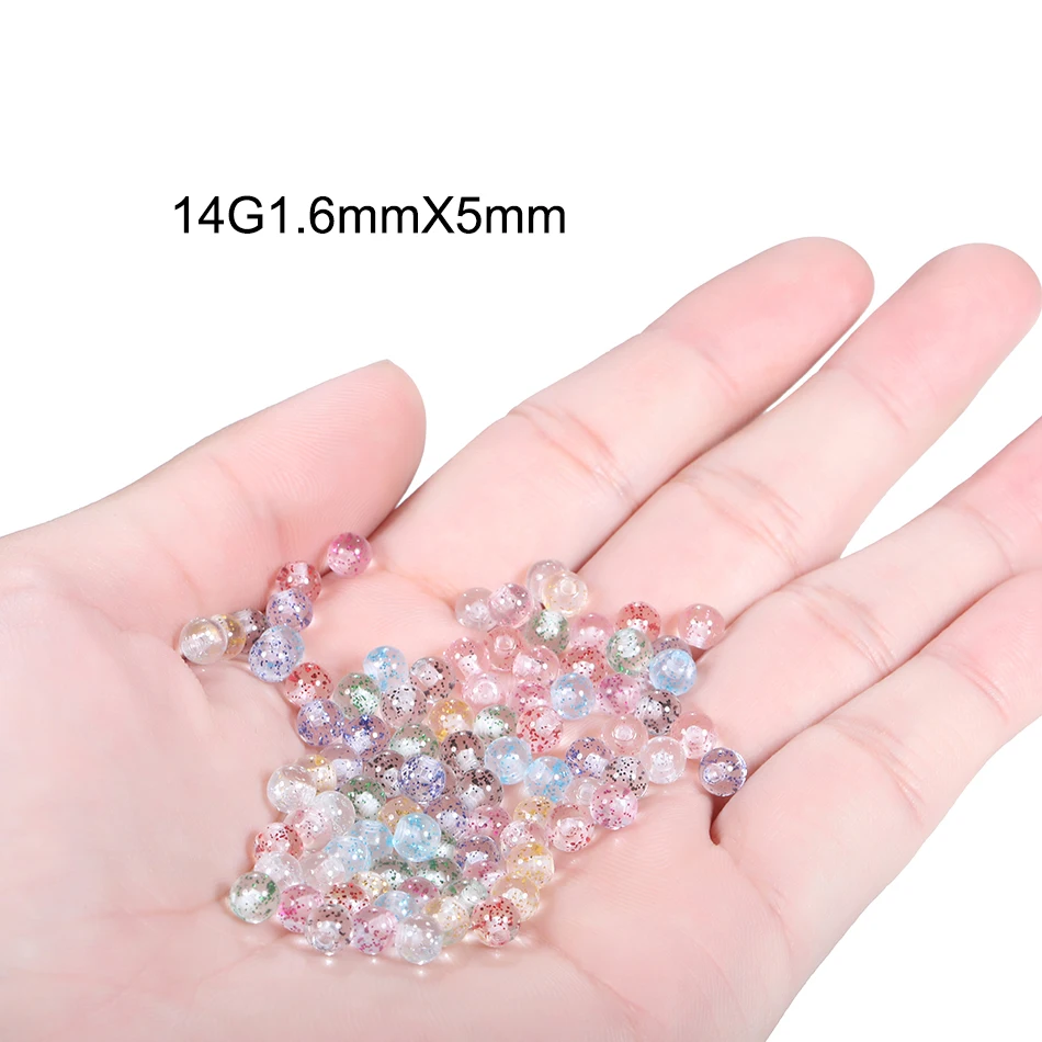 90pcs/lot Acrylic Glitter Replacement Ball 3mm 5mm 6mm Tongue Barbell Lip Ring Ear Belly Eyebrow Nose Piercing Ball Body Jewelry