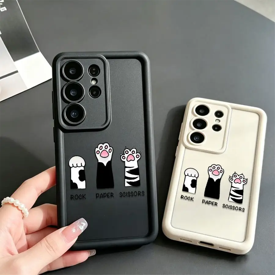 Phone Cover Case for Samsung Galaxy S26 Ultra S24 Plus S20FE S25 Edge S23 FE S21 S25 S24Ultra S22 Cat Paw Funny