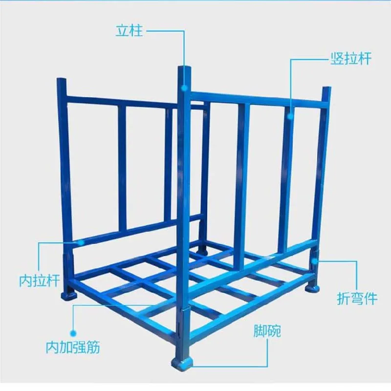 Folding storage stacking cloth warehouse turnover clever solid auto parts metal rack manufacturer wholesale