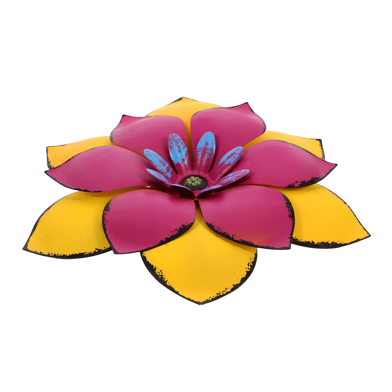 

Metal Flowers Wall Art Decor Iron Flower Wall Decor Wrought Fall Plant Sculptures Bright Color Nature Home Accessories