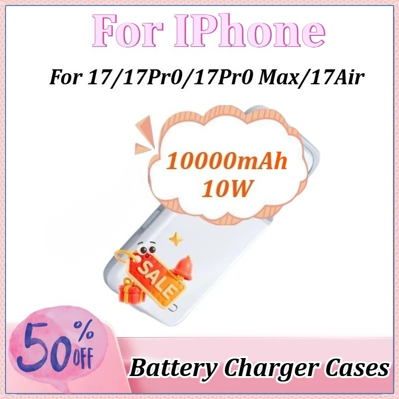 

10000mAh 10W for IPhone 17 Pro Pro Max Air Back Clip Battery Charging Back Clip Battery Power Bank Portable Mobile Power Bank
