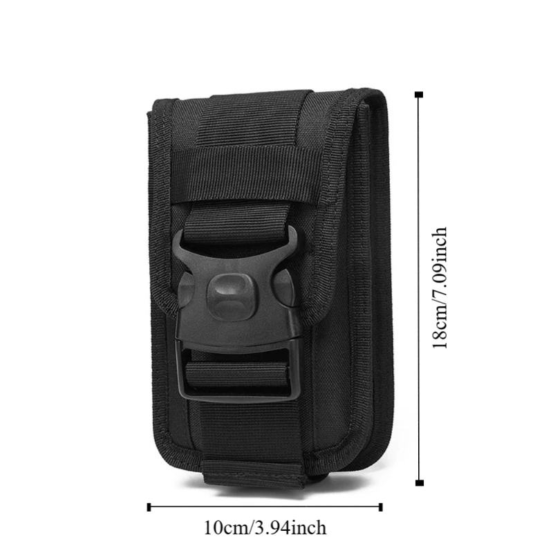Large Capacity Mobile Phone Waist Bag Big Buckle Waterproof Multifunction Belt Pouch Portable Clip-On Case Bag Travel