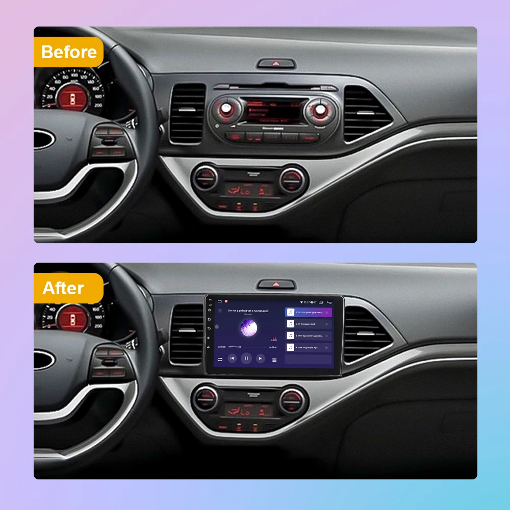 Автомагнитола 2 din для KIA PICANTO Morning 2011 - 2016 Carplay, Android 10,0, GPS-трекер, 8 ядер, навигация, мультимедиа