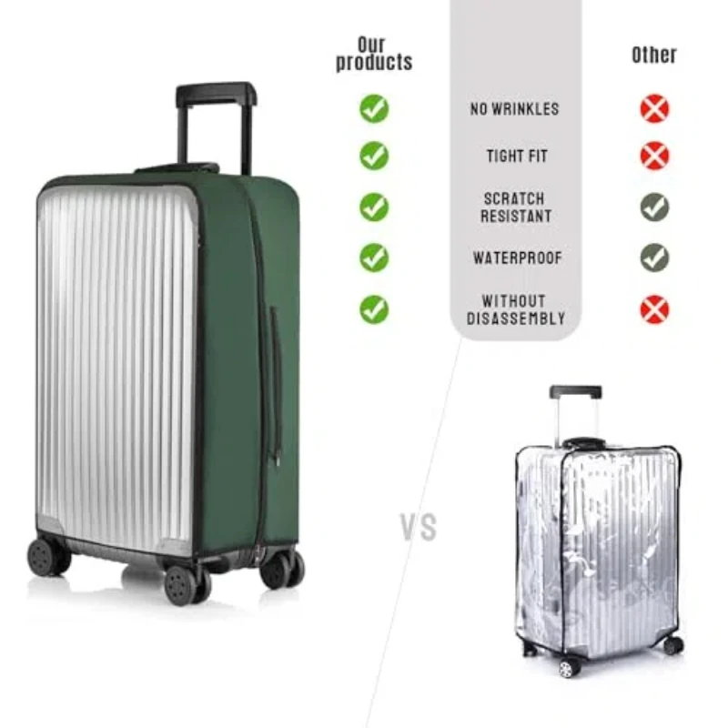 No Disassembly Suitcase Protector Cover 20 Inch Clear Suitcase Covers PVC Luggage Cover Protector Suitcase Transparent Protector