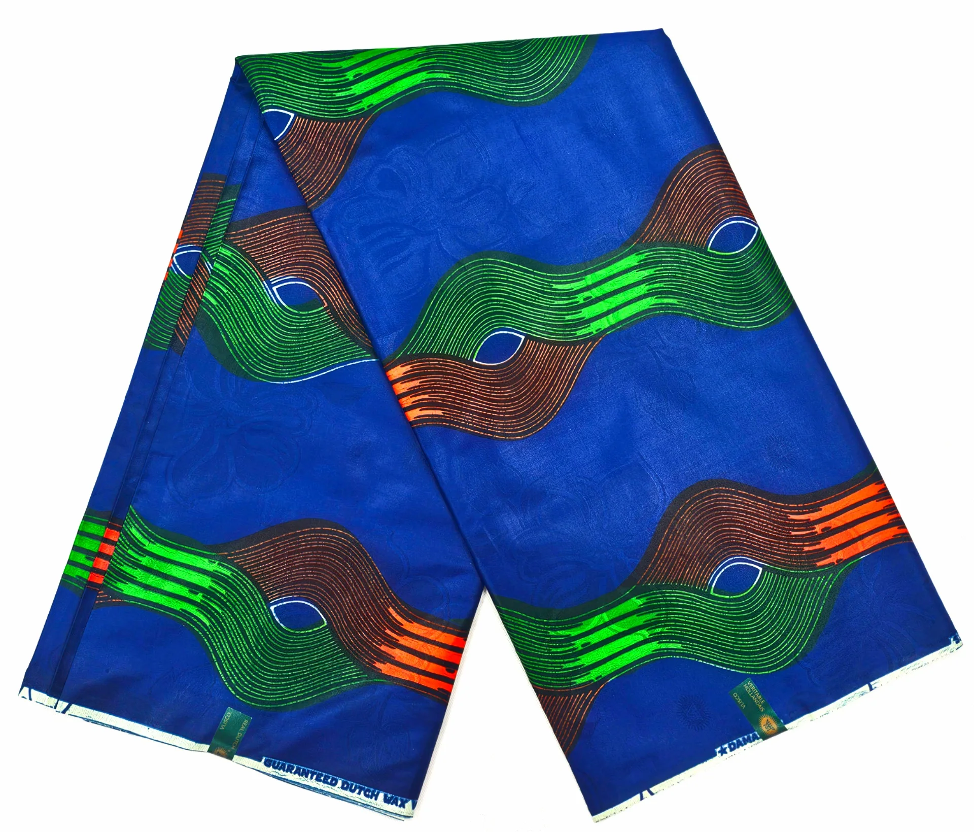 African Brocaded Wax Fabric Traditional African Printed cotton waxed Fabrics 6 Yards for Garment Sewing NJWX-JQ02