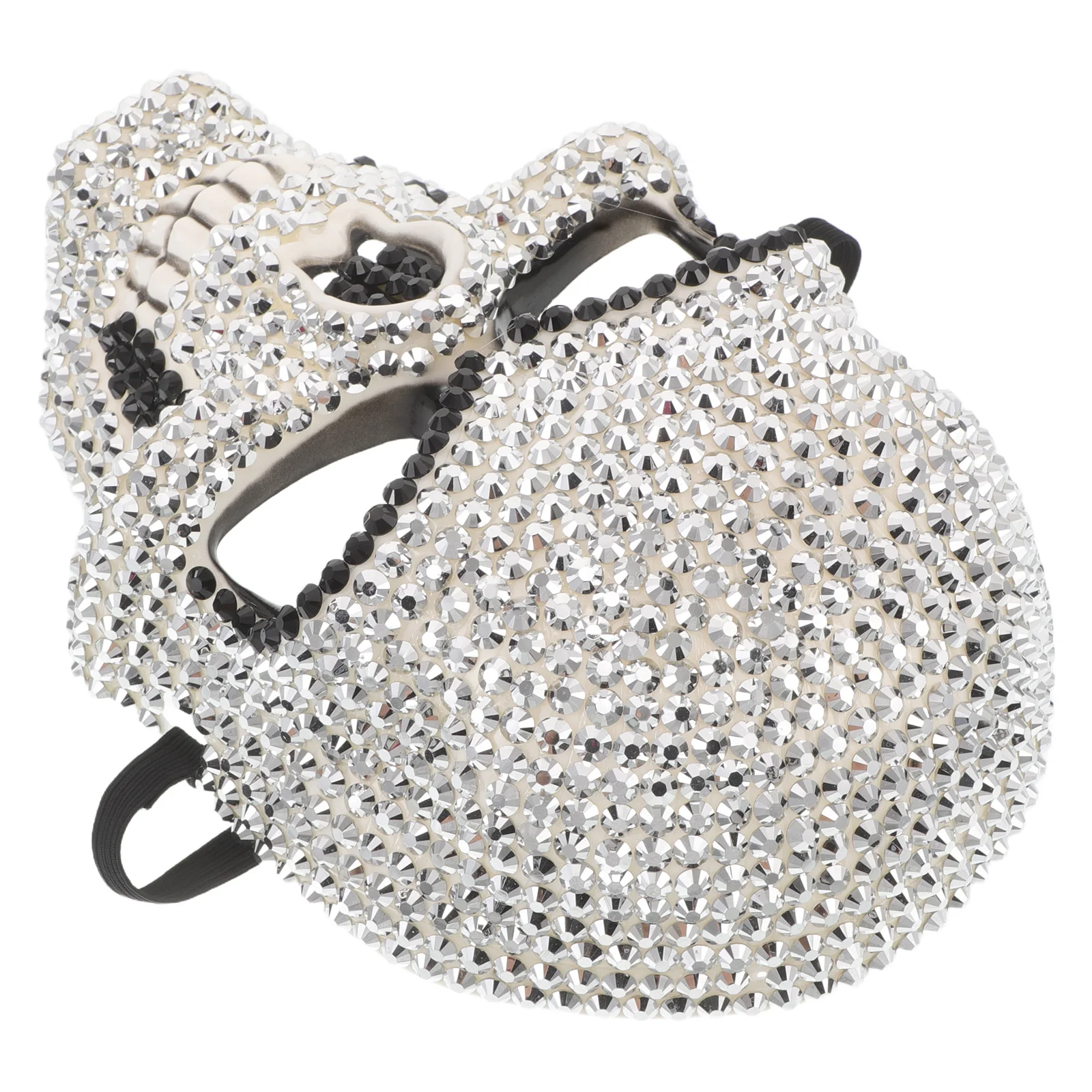 

Skull Mask Adult: Rhinestone Half Face Masquerade Costume For Halloween Party Cosplay Horror Event Prop