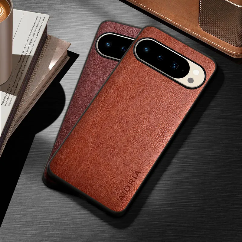 Funda para Google Pixel 10 Pro XL estilo negocios de cuero PU duradera
