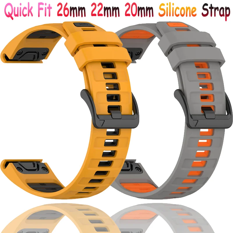 الرسمية سريعة تناسب 26 مللي متر 22/20 مللي متر سيليكون حزام ل Garmin Fenix-Tactix-Quatix 8 الرياضة سوار ل Forerunner 965-970/Instinct 3