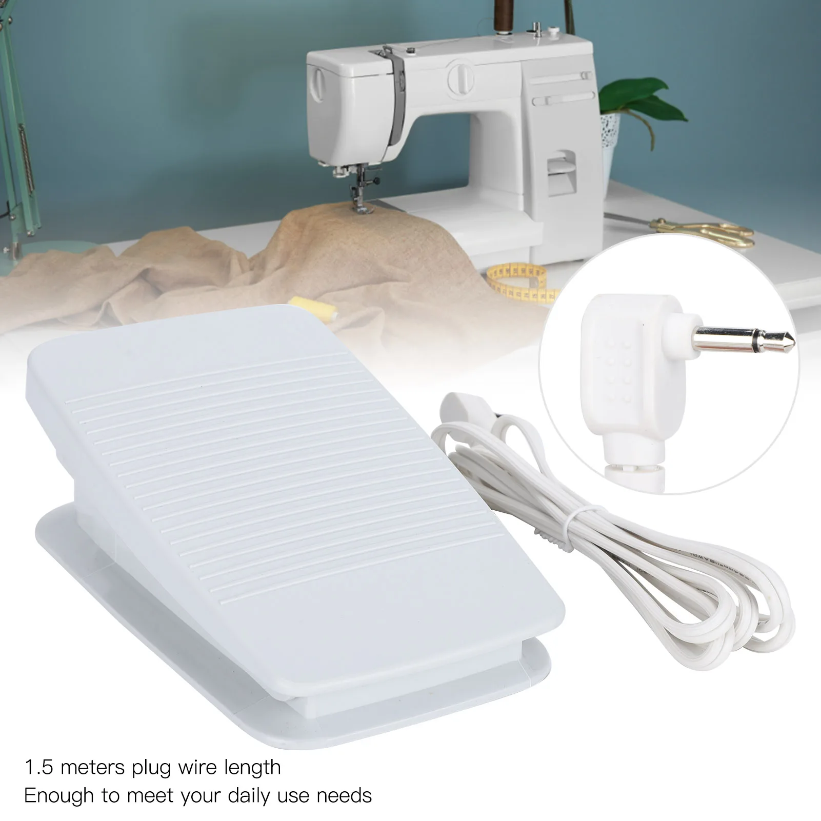 Sewing Machine Foot Pedal Controller Plastic Multifunctional Single Hole Power Cord Sewing Accessories