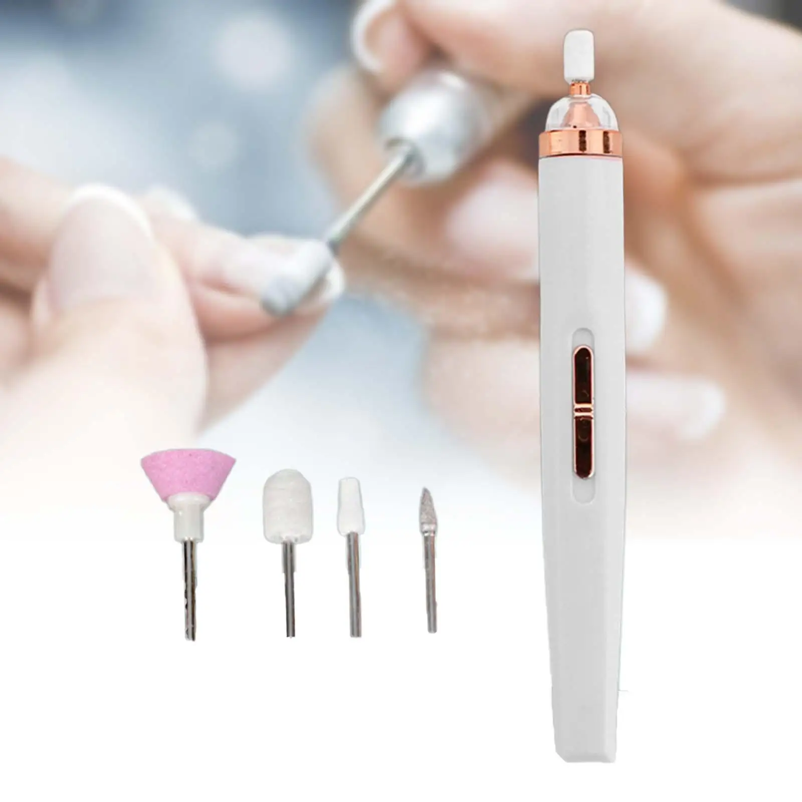 Cordless Electric Nail File for Trimming Acrylic Gel Nails Polish