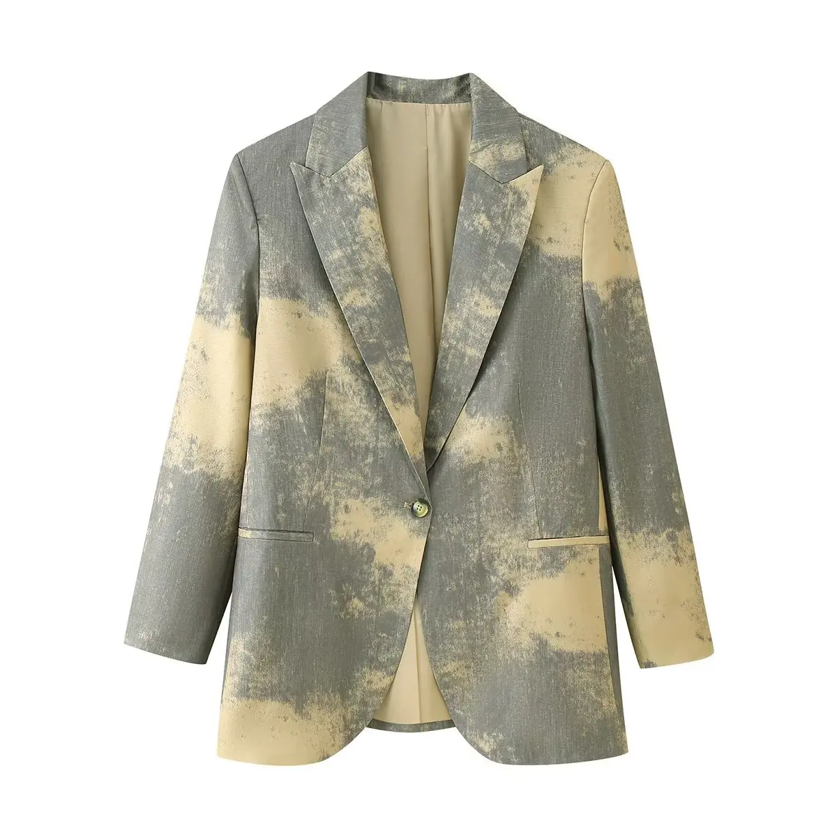 

Minimalist Loose One-Button Printed Women's Suit Jacket Summer New Arrival ZR European And American Style