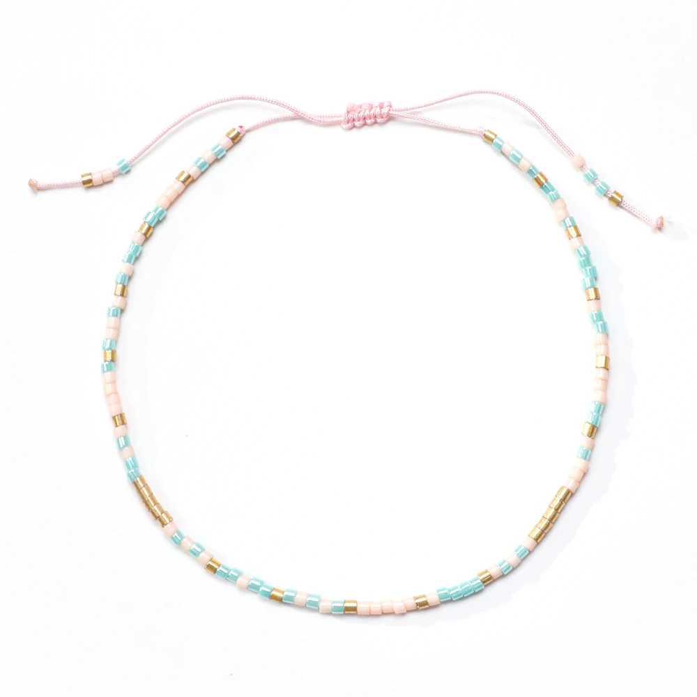 Women's Boho Multi-Strand Beach Bracelets Handmade Miyuki with Colourful Seed Beads Jewelry Accessory
