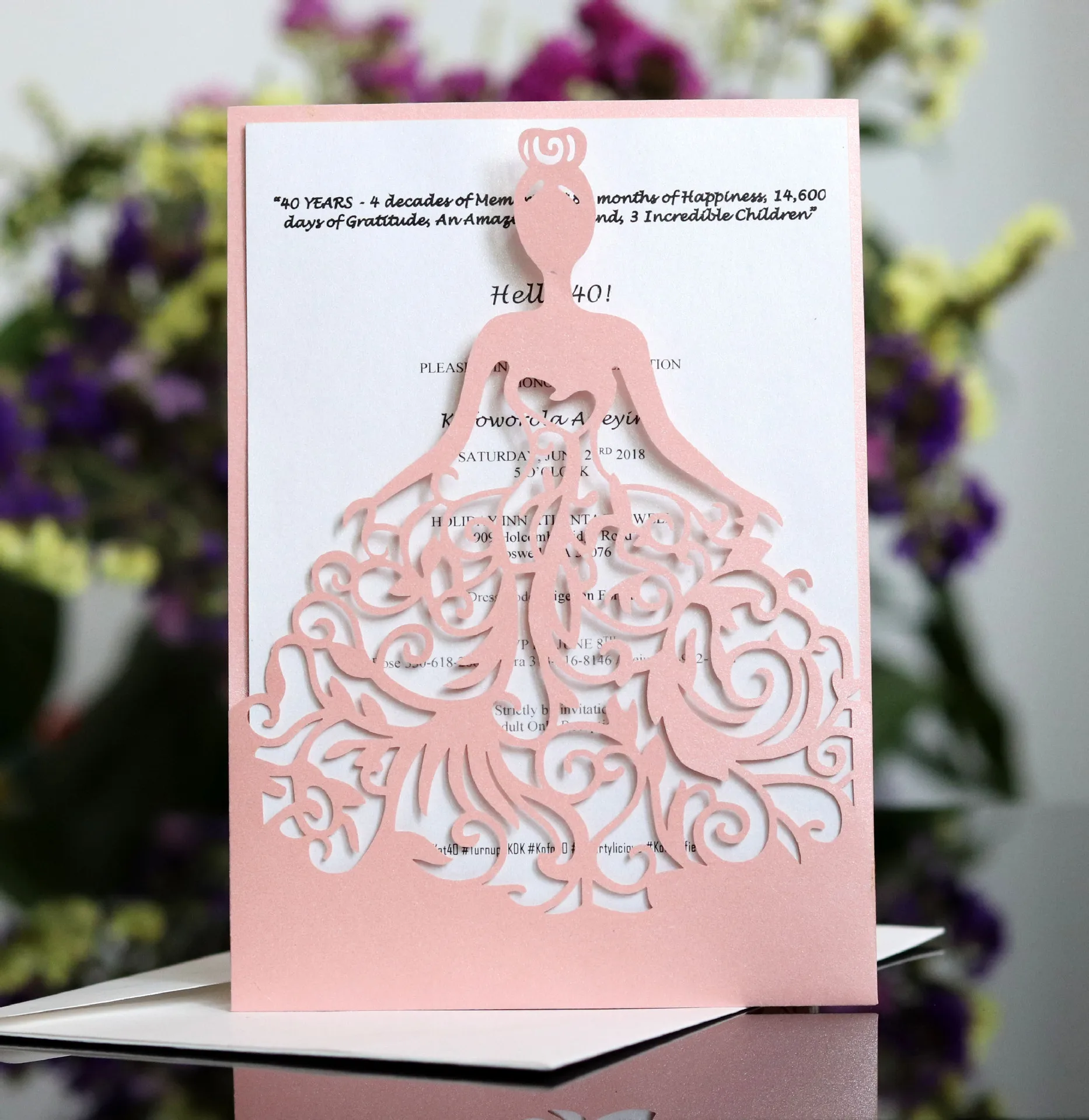 

10pcs Wedding Invitations Card Bride FlowersInvitation Greeting Card Wedding Mariage birthday Party Supplies Decorations