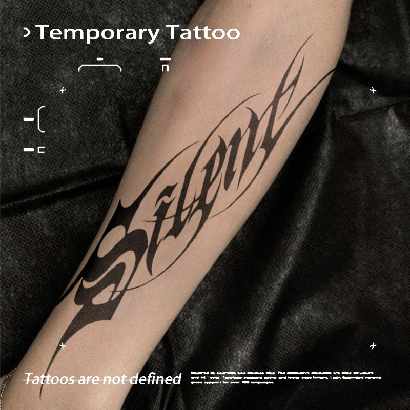 

English Letters Herbal Juice Tattoo Stickers Fake Tatto Temporary Tattoos Ive Sticker Wholesale Charm Tatoo Waterproof Hip Hop