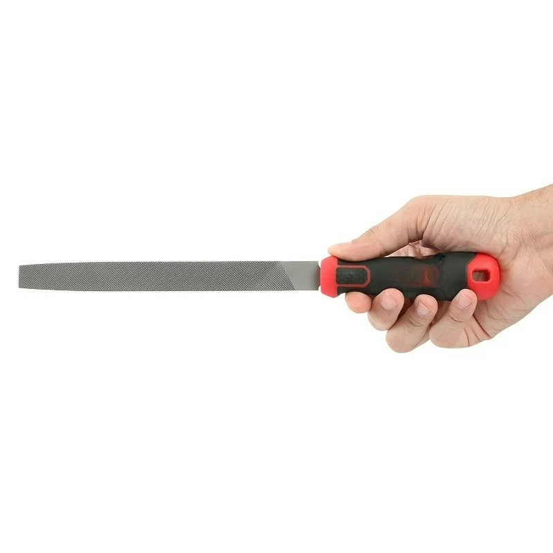 8-Inch Steel Mill Bastard File with Ergonomic Soft Grip, 2202V