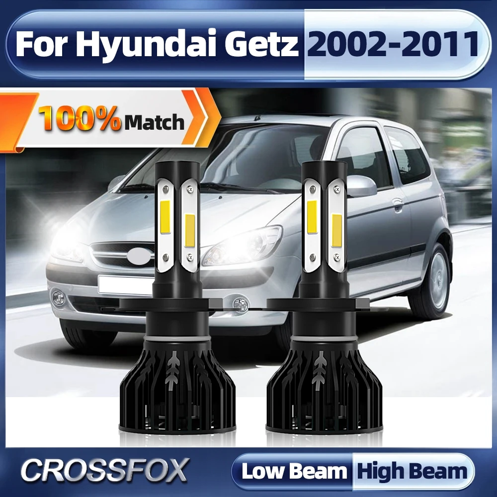 

120W 20000LM H4 Turbo Auto Lamps Canbus Car Headlight Car Lights 6000K White For Hyundai Getz 2002-2006 2007 2008 2009 2010 2011