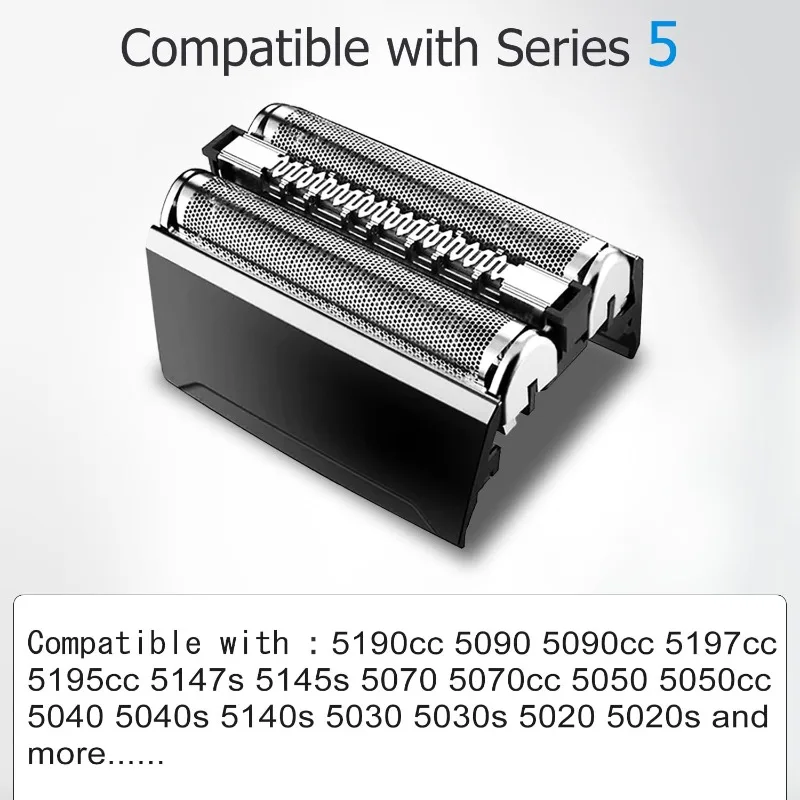 Series 5 Replacement Shaver Heads 52B 52S Replacement Shaving Foils and Shaver Heads for Braun