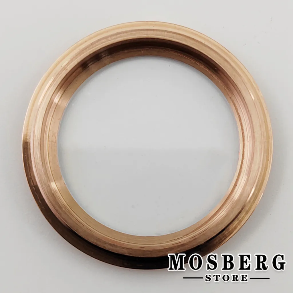 36mm 39mm Watch Case Bottom Cover Solid Stainless Steel Glass Bottom Cover Rose Gold - view 5