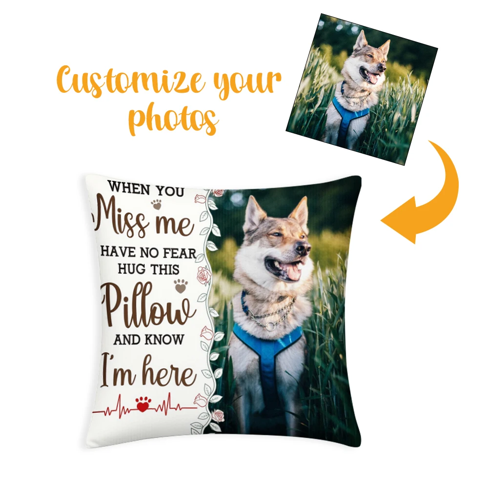 

DIY customized photos, personalized single-sided printed pillowcase, home decoration, commemorative gift, without pillow core