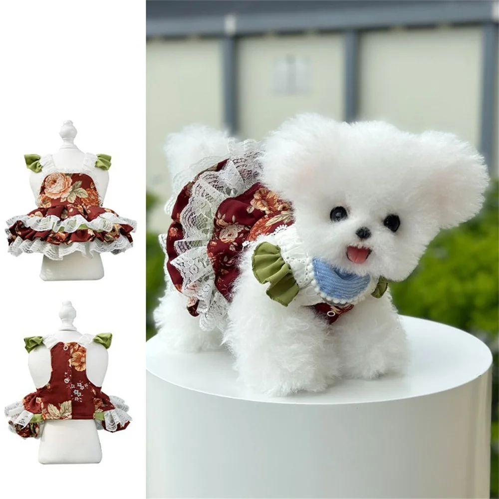 Pet Red Dress Luxury Dog Clothes Summer Fashion Dog Cute Bikini Luxury Dog Dress