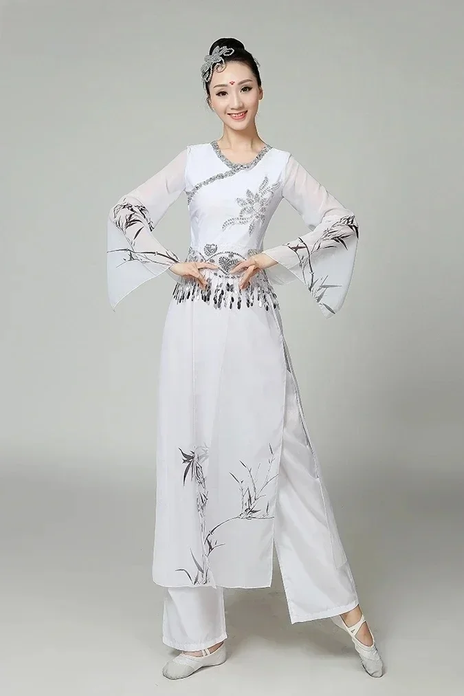 Costume de danse classique pour femmes, Costume de danse ethnique, vêtements Yangge, vêtements d'exercice