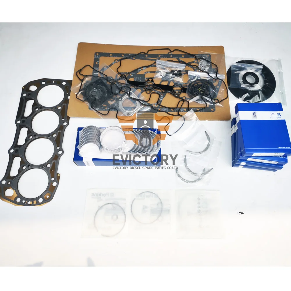 For Perkins 404D-22T 404D 404-22 rebuild overhaul kit + valves+guides+seats