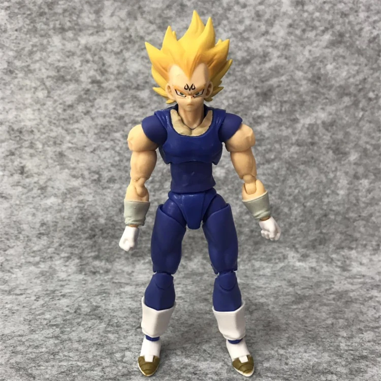 Anime Dragon Ball Figure Shf Vegeta Demon God Yellow Black Hair Saiyan Battle Suit Ver 2.0 Mobile Handpiece Collectible Ornament