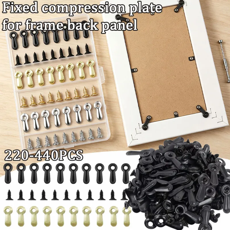 1-2Boxes Metal Frame Backboard Retainer Clips Rotating Turn Button Fasteners for Picture Frames Mirror Frame Repair Hardware