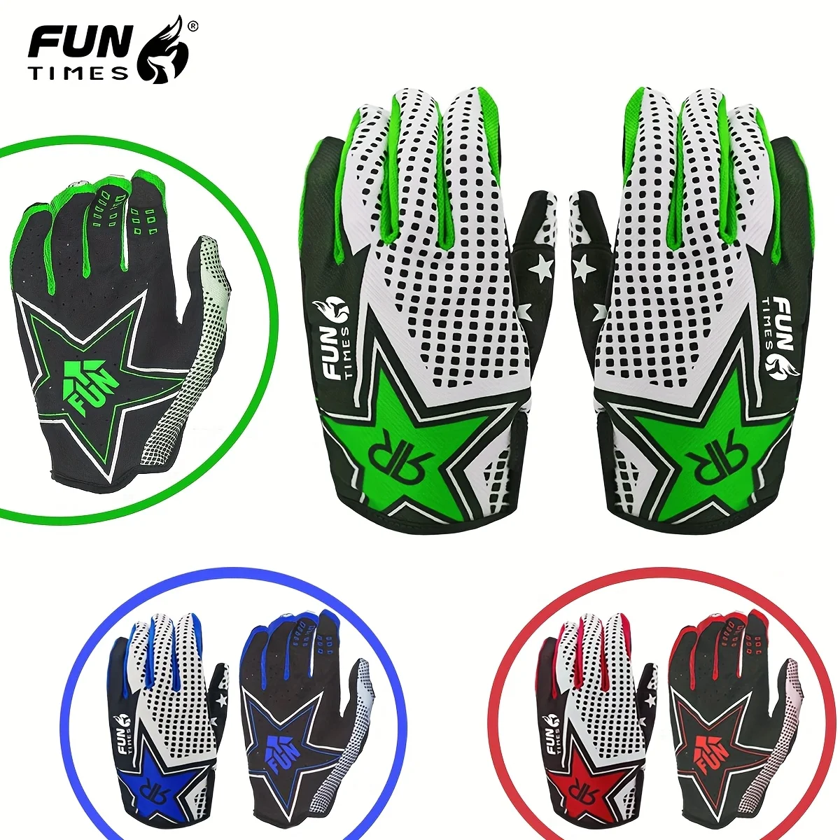 

Мужские и женские перчатки FUNTIMES для бега, фитнеса, мотоцикла/велосипеда с полным пальцем — доступны в нескольких цветах