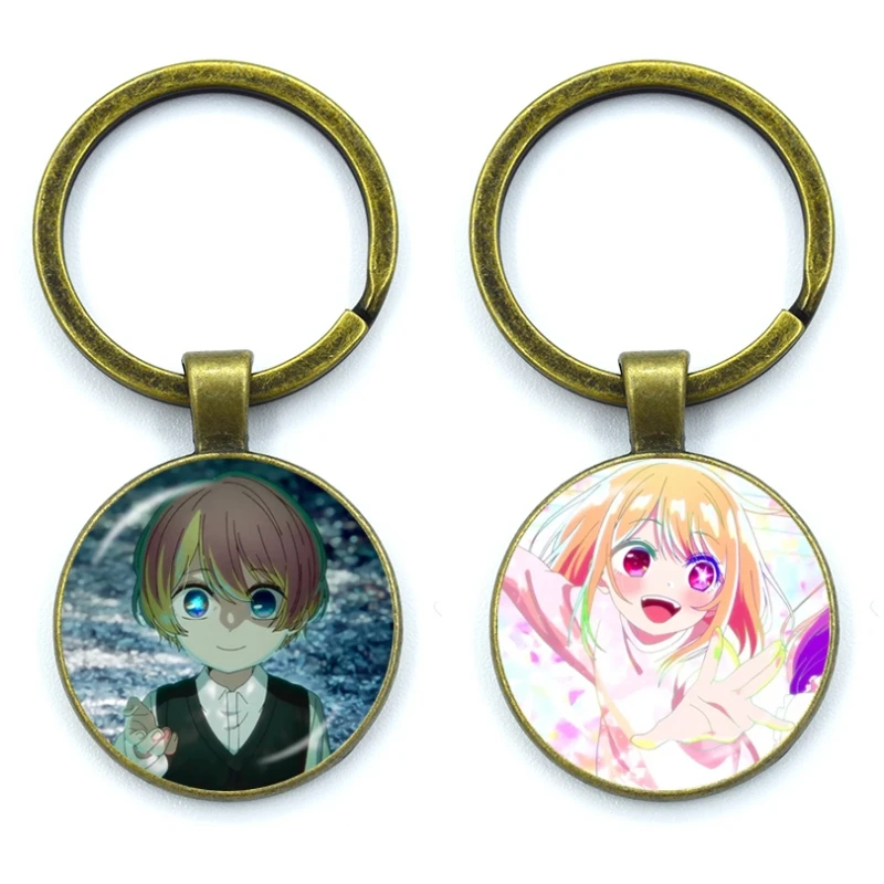 Anime Oshi No Ko Keychain Gorou Akuamarin Hoshino Ai Rubii Sarina Keyring Jewelry Gift for Women Men