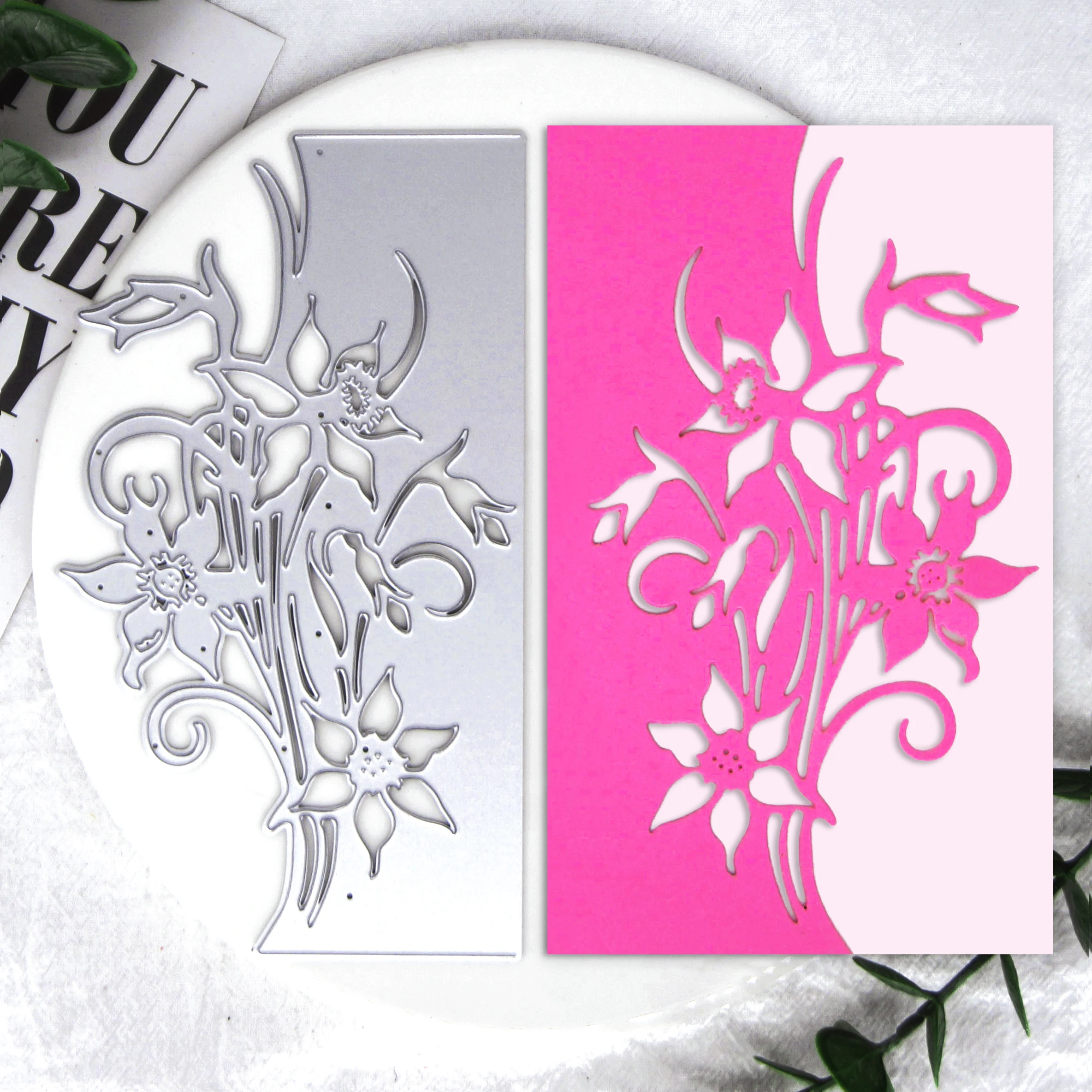 Metal Cutting Dies Flowers diy Scrapbooking Photo Album Decorative Embossing PaperCard Crafts Die Border Edge Cutting Template