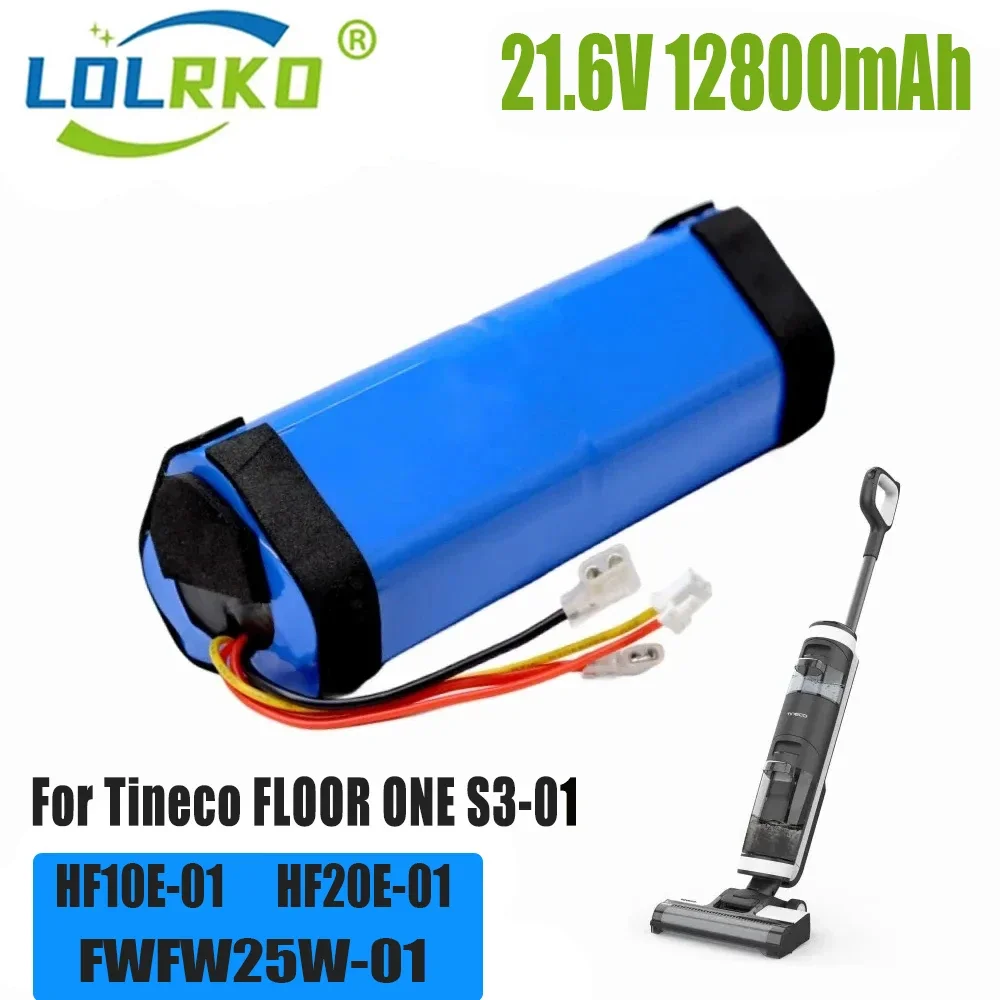 Original 21.6v 6800mAh 12800mAh for Tineco Floor OneS3 Wet and Dry Vacuum Cleaner 18650 Li-ion Rechargeable Batteries Pack