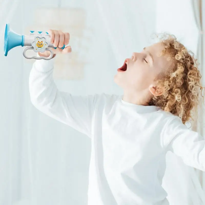 Kinder Trompete Spielzeug Bunte Gefälschte Trompete Instrumente Spielzeug Mit Aufhängen Seil Baby Musik Spielzeug Montessori Frühen Bildung Spielzeug