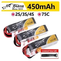 2PCS ACE Tattu LiPo Rechargeable Battery 2S 3S 4S 450mAh 75C 1P for RC FPV Racing Drone Quadcopter