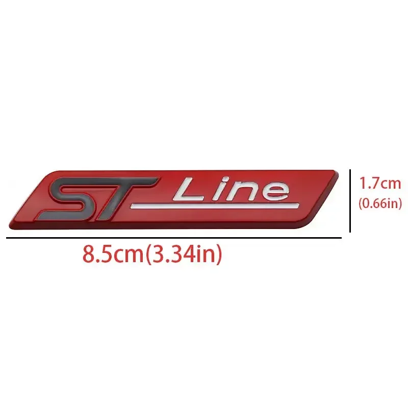 3D Metal ST Line Rear Trunk Badge Emblem Sider Fender Sticker dla Ford Stline Focus Fiesta Mondeo Ecosport Kuga ESCAPE